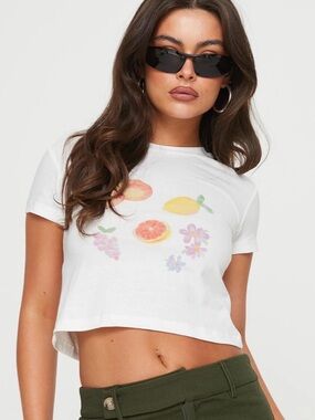 Princess Polly Arri Top White Size US 10